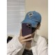 LV Louis Vuitton new denim embroidered baseball capHot technology upgrades, washed cowboy style street style fullMore in line with the style of the current fashion little brother and sister, airport street shooting super