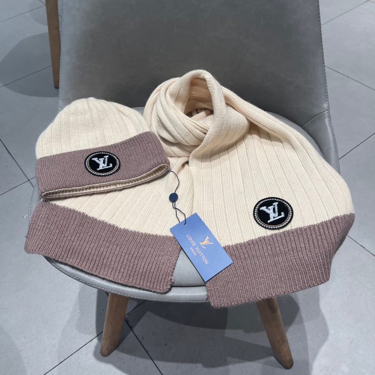 LV set [wool scarf hat set] hat  scarf! Warm da super comfortable ~ winter Miss Little brother Age reduction God Oh ~ this winter you are just short of such a set of suit hat la ~ and warm and fashion! Men's and women's 