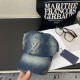 With dust bag LV (Louis Vuitton) original single baseball cap, washed denim, counter 11 open mold customized, original denim fabric   head layer cowhide, lightweight and breathable! Awesome quality, base head circumferen