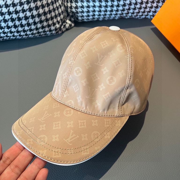 New!New model shipment!With box cloth bag, LV Louis Vuitton new original single baseball cap, dark print, counter 11 open mold customized, original Oxford fabric   head cowhide, cotton lining, lightweight and breathable!