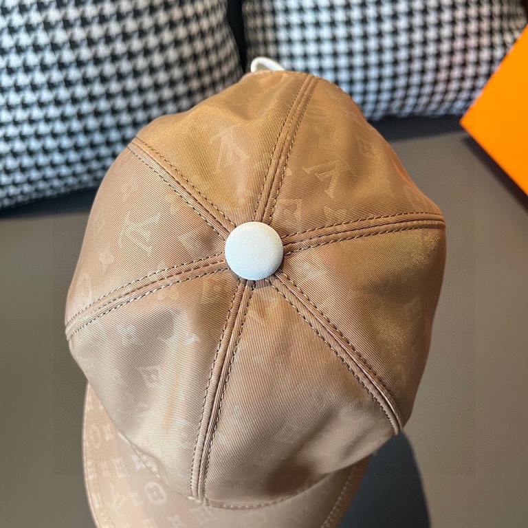 New!New model shipment!With box cloth bag, LV Louis Vuitton new original single baseball cap, dark print, counter 11 open mold customized, original Oxford fabric   head cowhide, cotton lining, lightweight and breathable!