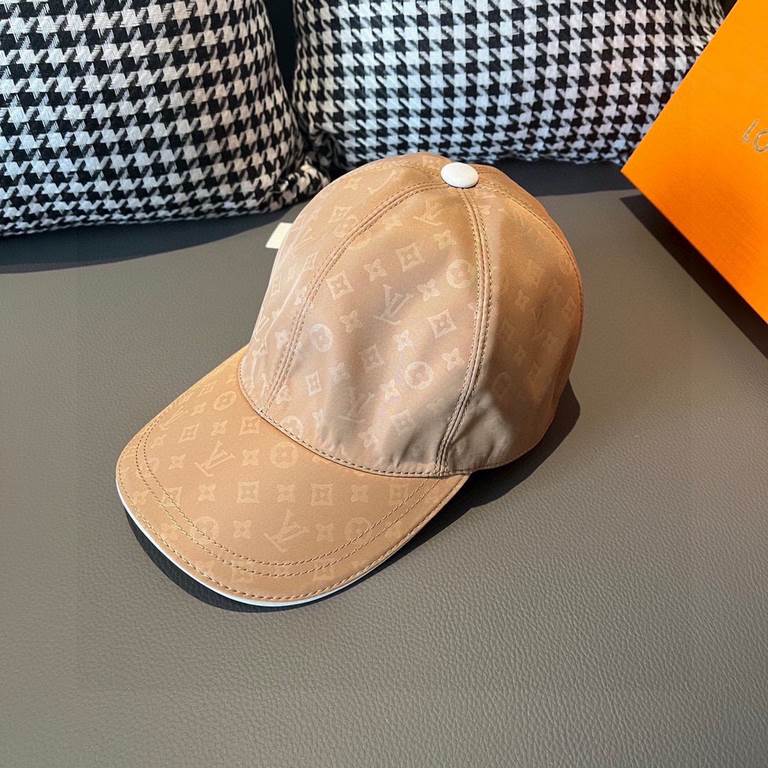 New!New model shipment!With box cloth bag, LV Louis Vuitton new original single baseball cap, dark print, counter 11 open mold customized, original Oxford fabric   head cowhide, cotton lining, lightweight and breathable!