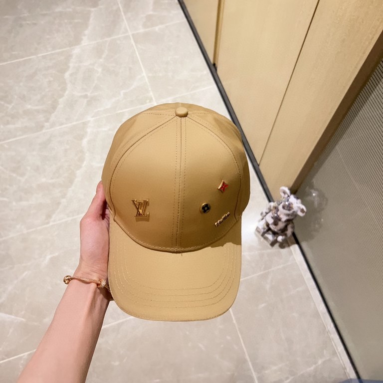 with dust bag [LV Louis Vuitton] 2023 new hardware simple model baseball cap, new shipments, big name models super good with, hurry to get!