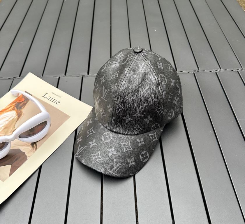 LV Louis Vuitton, classic original single baseball cap, excellent word of mouth, the original head layer cowhide, lightweight and breathable! The quality is superb, the base head circumference of 57, the patch can be adj