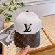 LV (Louis Vuitton) new original single baseball cap, 11 open mold customized, original printing satin fabric   counter old flower leather, meticulous and perfect workmanship, awesome quality, base head circumference 56, 