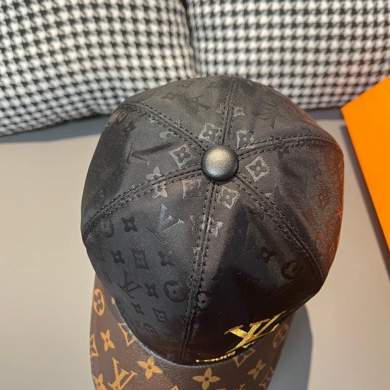 LV (Louis Vuitton) new original single baseball cap.With box cloth bag, LV (Louis Vuitton) new original single baseball cap, old flower splicing, 11 open mold customized, original printing satin fabric   counter old flow