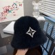 Special  LV Louis Vuitton   Hat bucket hat fall and winter 2023 burst new cashmere basin cap plush fisherman hat female