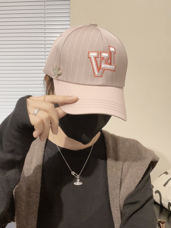 LouiVuittonLV   counter new Louis Vuitton home embroidered baseball cap, simple and generous Men and women universal sun hat, the