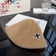 SpecialLV Louis Vuitton   Hat Bucket Hat Fall and Winter 2023 Explosive New Cashmere Basin Hat Plush Fisherman's Hat Female