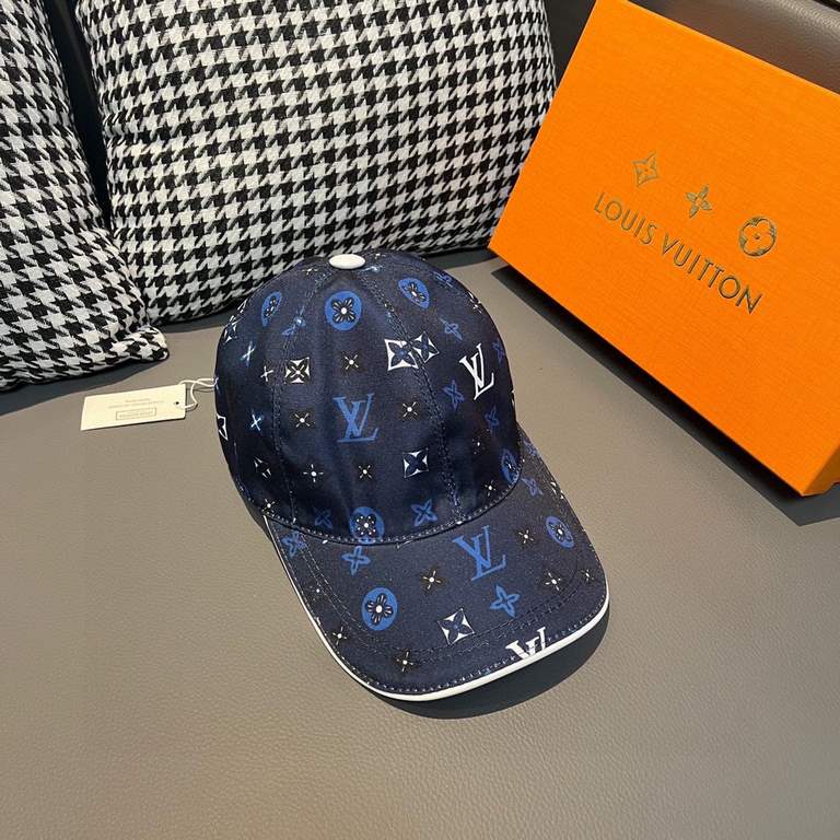 With box bag, LV (Louis Vuitton) new original single baseball cap, counter 11 open mold customized, original canvas material   head layer cowhide, lightweight and breathable! Awesome quality, the base head circumference 