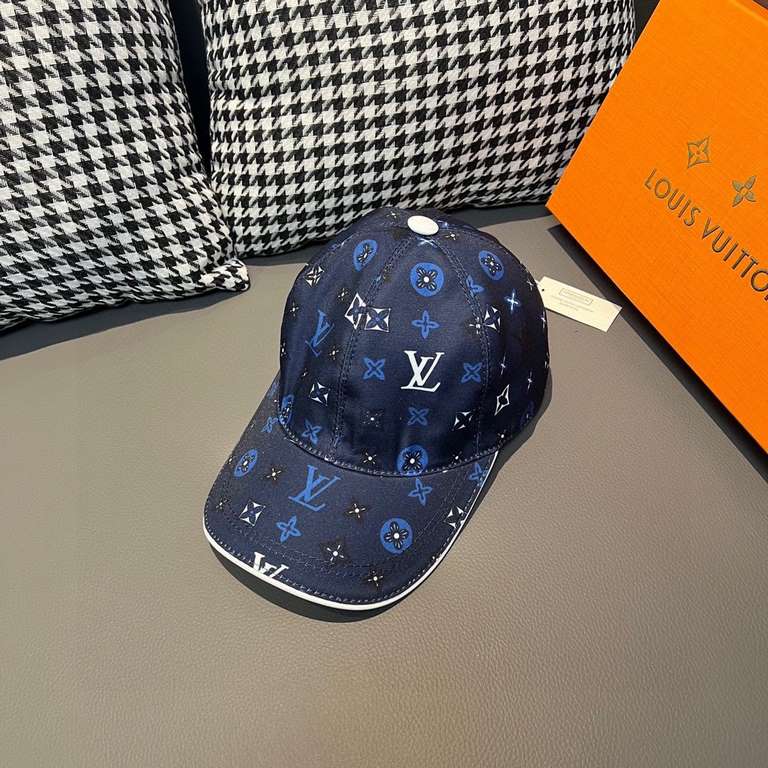 With box bag, LV (Louis Vuitton) new original single baseball cap, counter 11 open mold customized, original canvas material   head layer cowhide, lightweight and breathable! Awesome quality, the base head circumference 