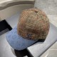 LV (Louis Vuitton) new original single baseball cap, old flower splicing, 11 open mold customized, original denim fabric   counter old flower leather, meticulous and perfect workmanship, superb quality, the base head cir