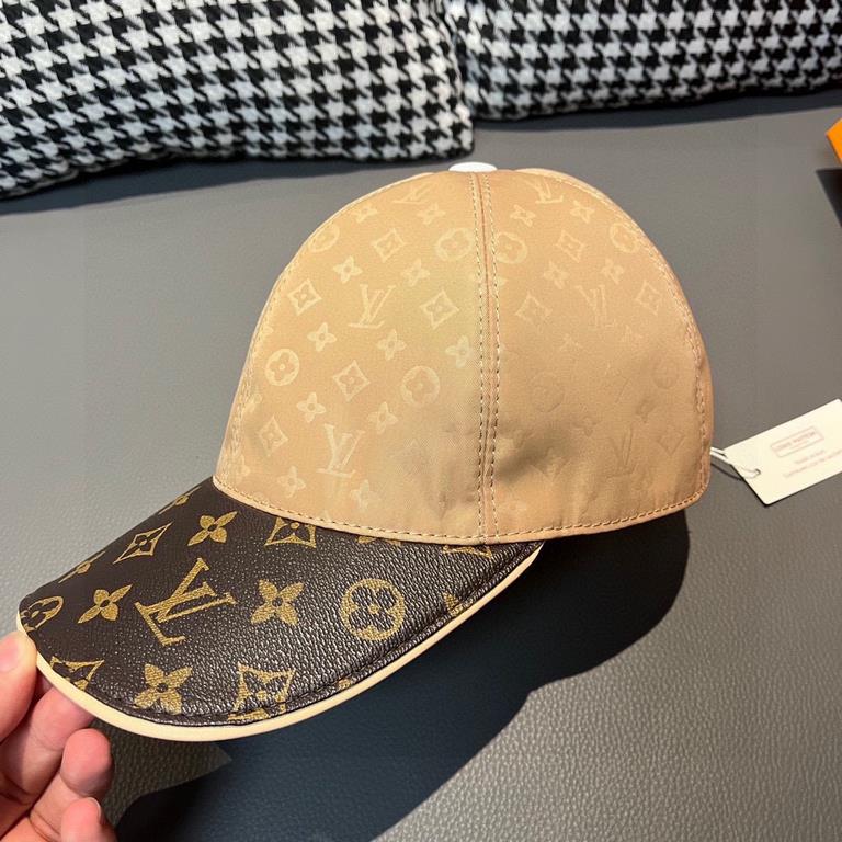 LV (Louis Vuitton) new original single baseball cap.With box cloth bag, LV (Louis Vuitton) new original single baseball cap, old flower splicing, 11 open mold customized, original printing satin fabric   counter old flow