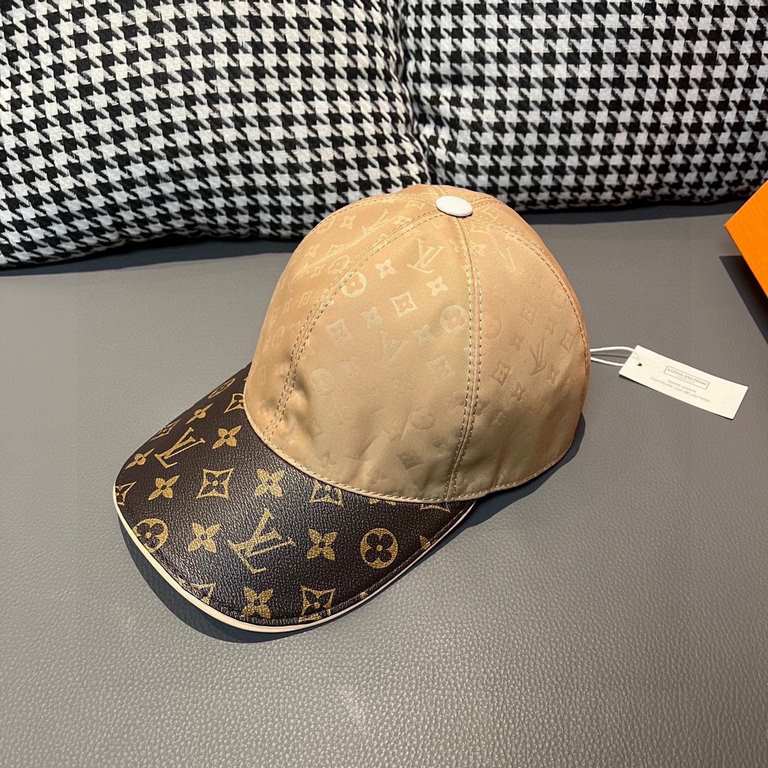 LV (Louis Vuitton) new original single baseball cap.With box cloth bag, LV (Louis Vuitton) new original single baseball cap, old flower splicing, 11 open mold customized, original printing satin fabric   counter old flow