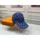 The original denim fabric   head layer cowhide, lightweight.With box cloth bag, LV (Louis Vuitton) original single baseball cap, color diamond denim, counter 11 open mold customized, original denim fabric   head layer co