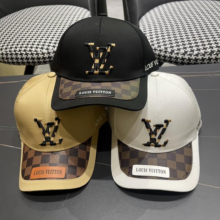 . LouiVuittonLV  Counter new Louis Vuitton home embroidered baseball cap, simple and generous Men and women universal sun hat.