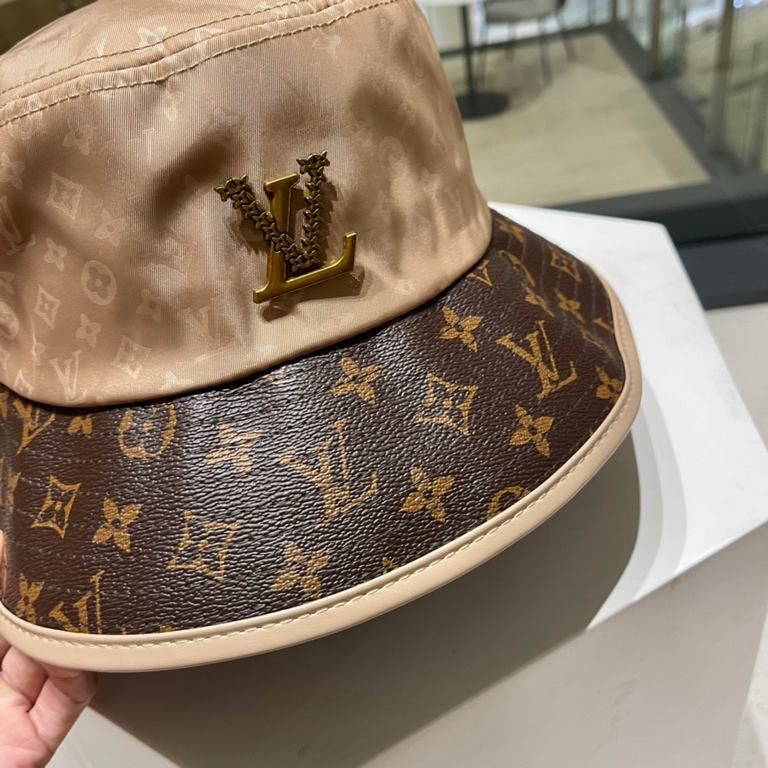 [LV] 2023 new old flower fisherman's hat, canvas, vibe full of sense, super good with, new on the shelves