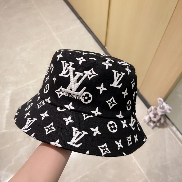 With dust bag [LV Louis Vuitton] 2023 summer new counter men and women's models sun shading fisherman's hat, the big names ship, super convenient! Good match! Out on the street must have