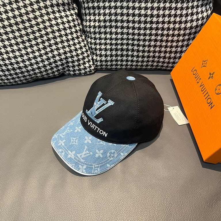 New model shipment!With box cloth bag, LV (Louis Vuitton) new original single baseball cap, old flower splicing, 11 open mold ordering, the original cotton fabric   counter old flower cloth, workmanship is meticulous and