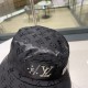 lv Louis Vuitton   LV fisherman's hat, simple atmosphere full of personality Exquisite embroidery design Full of fashion sense   This hat is definitely worth getting!