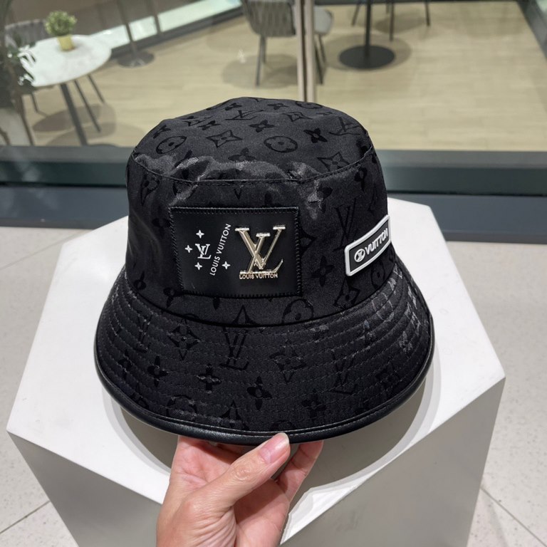 lv Louis Vuitton   LV fisherman's hat, simple atmosphere full of personality Exquisite embroidery design Full of fashion sense   This hat is definitely worth getting!