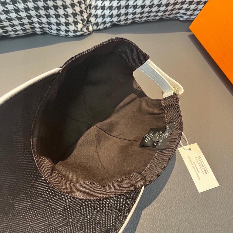 With packaging cloth bag, LV Louis Vuitton new original single baseball cap, classic checkerboard grid, 11 open mold customized, the original counter fabric   head layer cowhide, small square fashion handsome quality is 