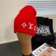 Special P LV Louis Vuitton official website classic knit cap! Little red book hot selling explosive models! Wear a god! Men and women with the same models, thickened warmer, fashionable and popular   texture first-class,