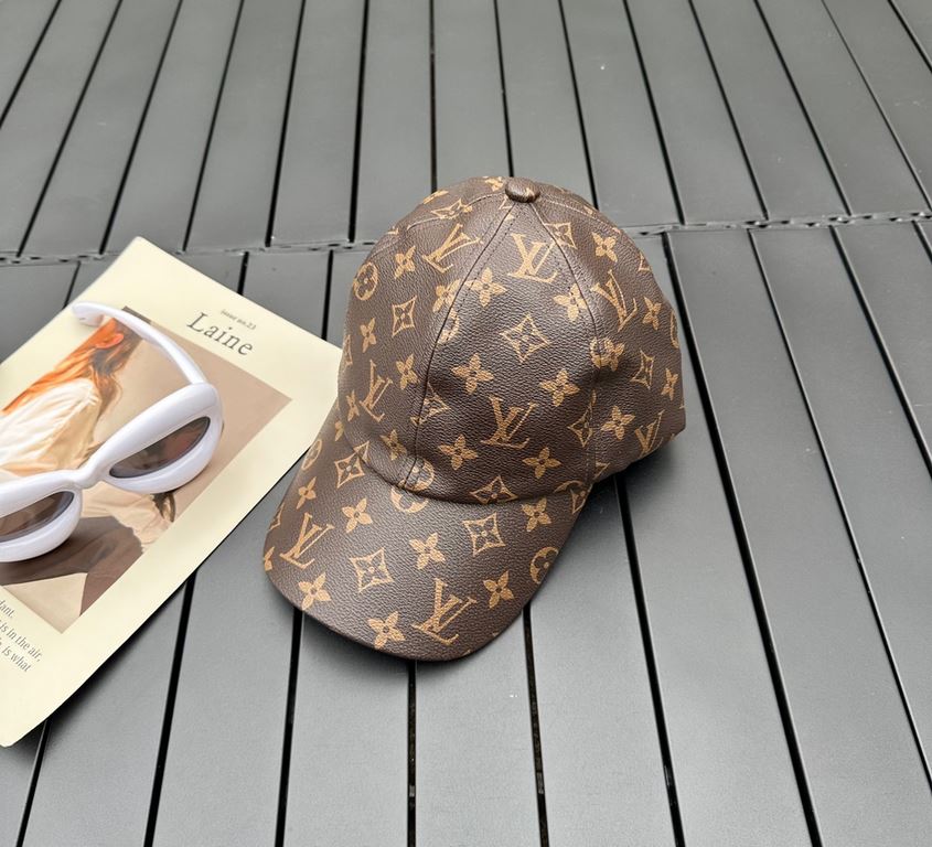 LV Louis Vuitton, classic original single baseball cap, excellent word of mouth, the original head layer cowhide, lightweight and breathable! The quality is superb, the base head circumference of 57, the patch can be adj