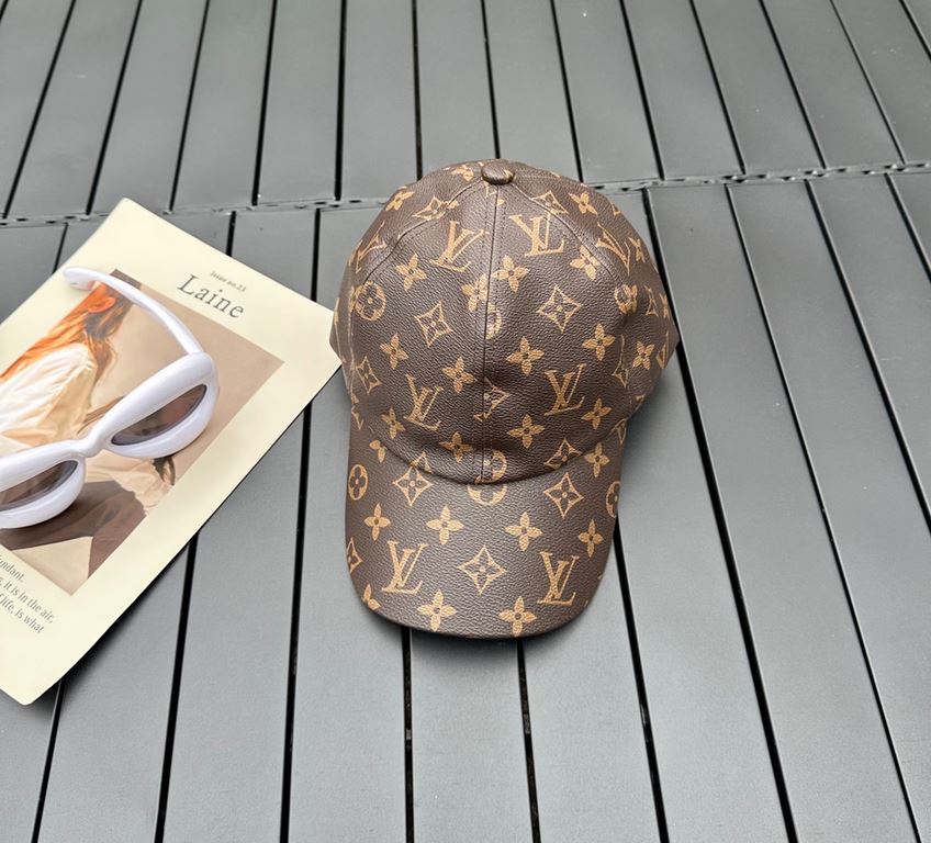 LV Louis Vuitton, classic original single baseball cap, excellent word of mouth, the original head layer cowhide, lightweight and breathable! The quality is superb, the base head circumference of 57, the patch can be adj