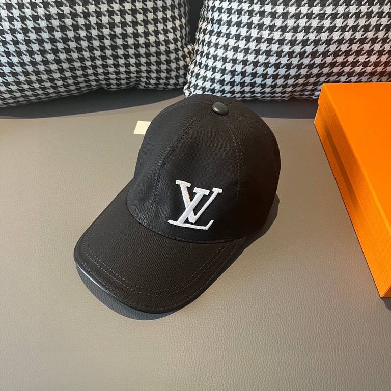 LV (Louis Vuitton) new original single baseball capWith box cloth bag, LV (Louis Vuitton) new original single baseball cap, LV embroidery, counter 11 open mold customized, original canvas fabric   head layer cowhide, fin