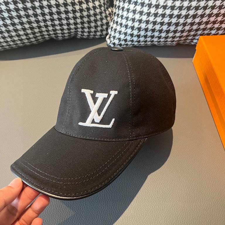 LV (Louis Vuitton) new original single baseball capWith box cloth bag, LV (Louis Vuitton) new original single baseball cap, LV embroidery, counter 11 open mold customized, original canvas fabric   head layer cowhide, fin