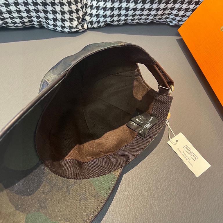 LV (Louis Vuitton) new original single baseball cap.With box cloth bag, LV (Louis Vuitton) new original single baseball cap, camouflage LV, counter 11 open mold customized, original canvas material   head layer cowhide, 