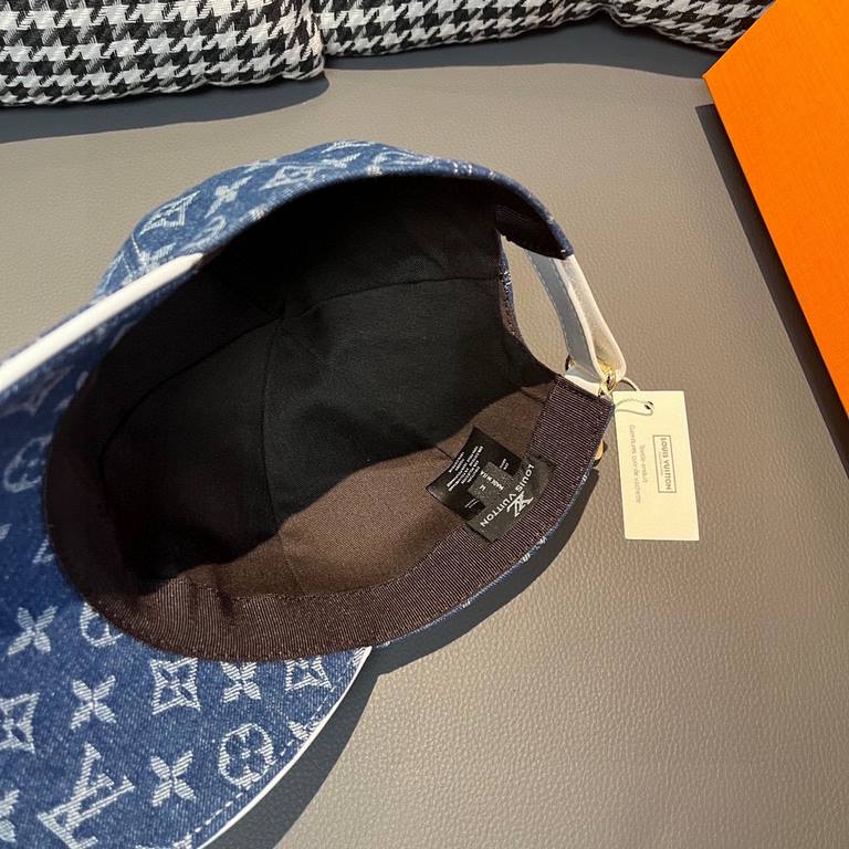 LVWith box cloth bag, LV Louis Vuitton new original single baseball cap, LV cowboy jacquard, counter 11 open mold customized, original canvas fabric   head layer cowhide, lightweight and breathable! Awesome quality, base