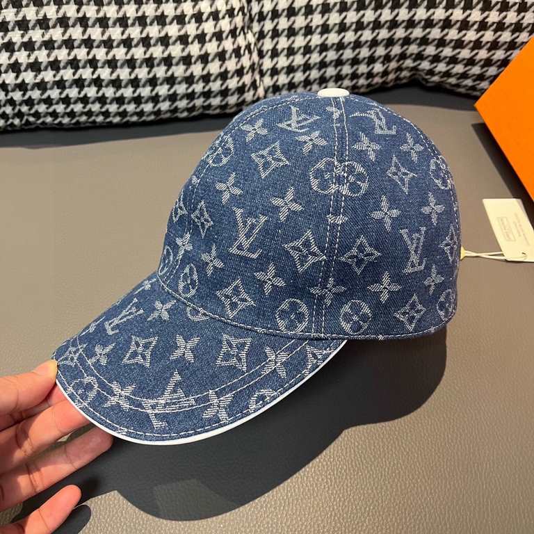 LVWith box cloth bag, LV Louis Vuitton new original single baseball cap, LV cowboy jacquard, counter 11 open mold customized, original canvas fabric   head layer cowhide, lightweight and breathable! Awesome quality, base