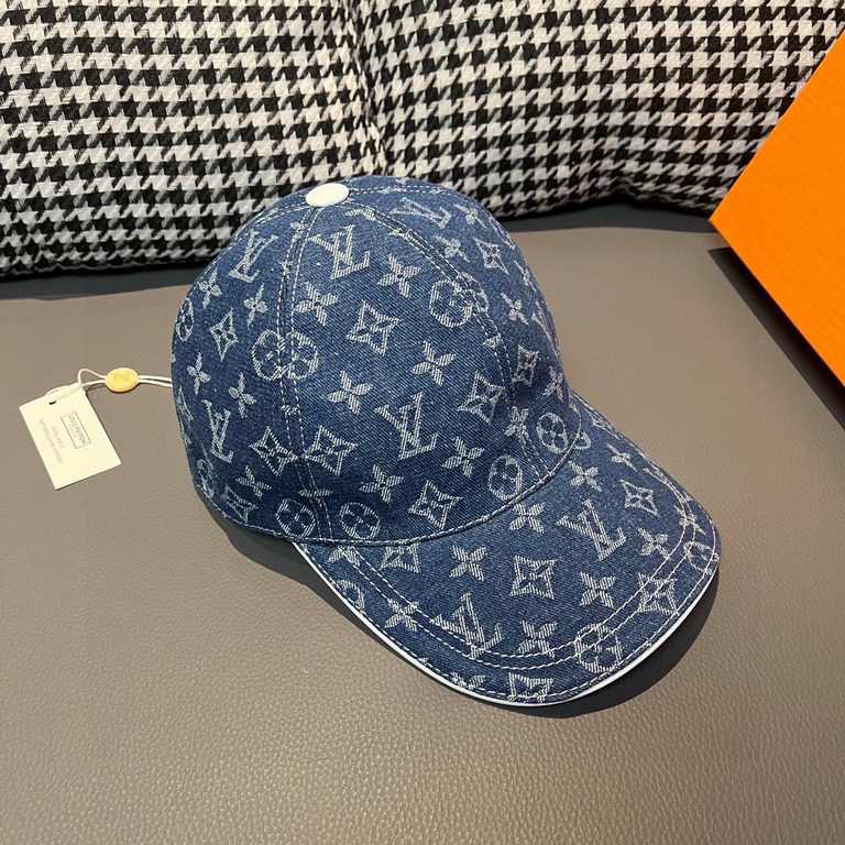 LVWith box cloth bag, LV Louis Vuitton new original single baseball cap, LV cowboy jacquard, counter 11 open mold customized, original canvas fabric   head layer cowhide, lightweight and breathable! Awesome quality, base