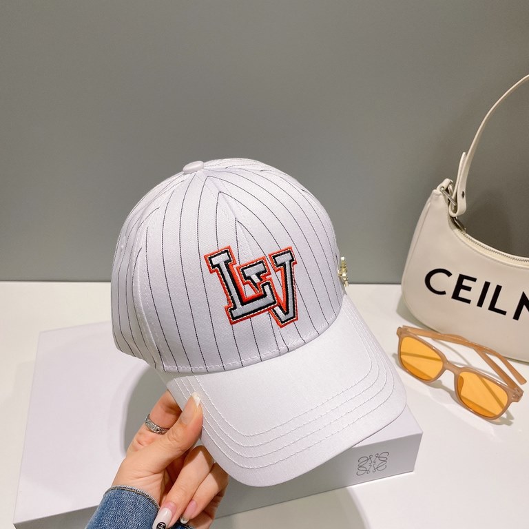 LouiVuittonLV   counter new Louis Vuitton home embroidered baseball cap, simple and generous Men and women universal sun hat, the