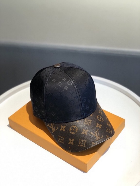 Batch    Louis Vuitton Baseball Caps LouisVuitton   New LV baseball caps, heavy duty   perfectly spliced leather, high-end atmosphere, versatile models   men and women!