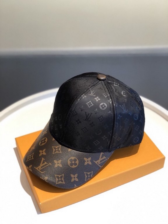 Batch    Louis Vuitton Baseball Caps LouisVuitton   New LV baseball caps, heavy duty   perfectly spliced leather, high-end atmosphere, versatile models   men and women!