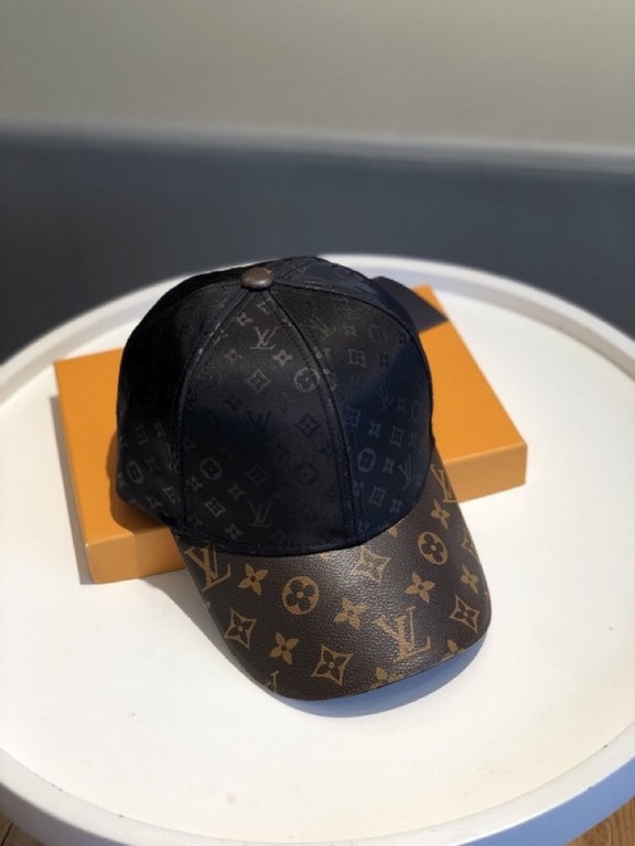 Batch    Louis Vuitton Baseball Caps LouisVuitton   New LV baseball caps, heavy duty   perfectly spliced leather, high-end atmosphere, versatile models   men and women!