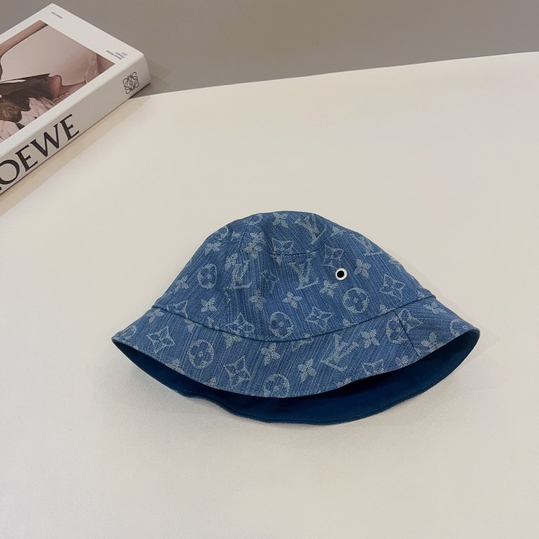 【Stock】Louis Vuitton  LV Monogram Logo Embroidery Reversible Fisherman's Hat Hat