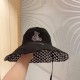 with dust bag [LV Louis Vuitton] 2023 spring and summer new large-brimmed double-sided big brand bear fisherman's hat, sunshade big models super good with the closed eyes into one of the