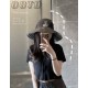 with dust bag [LV Louis Vuitton] 2023 spring and summer new large-brimmed double-sided big brand bear fisherman's hat, sunshade big models super good with the closed eyes into one of the