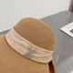 LV Louis Vuitton Straw Hat, rolled design, old flower webbing, celebrity style, head circumference 57cm