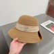 LV Louis Vuitton Straw Hat, rolled design, old flower webbing, celebrity style, head circumference 57cm