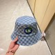 with dust bag [LV Louis Vuitton] 2023 new checkerboard checkerboard men and women's models of fisherman's hat, the big models are super good with, hurry to get!