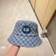 with dust bag [LV Louis Vuitton] 2023 new checkerboard checkerboard men and women's models of fisherman's hat, the big models are super good with, hurry to get!