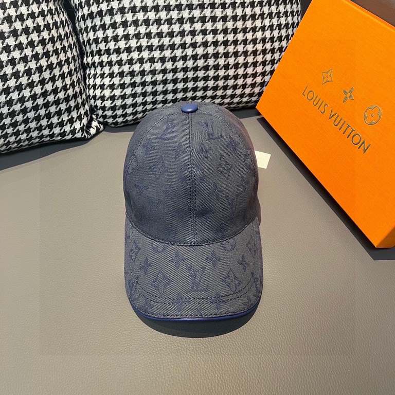 The lv jacquard upgrade ships! Fabric upgrades, accurate pair of flowers!With box bag, LV Louis Vuitton new original single baseball cap, LV cowboy jacquard, counter 11 open mold customized, original canvas fabric   head