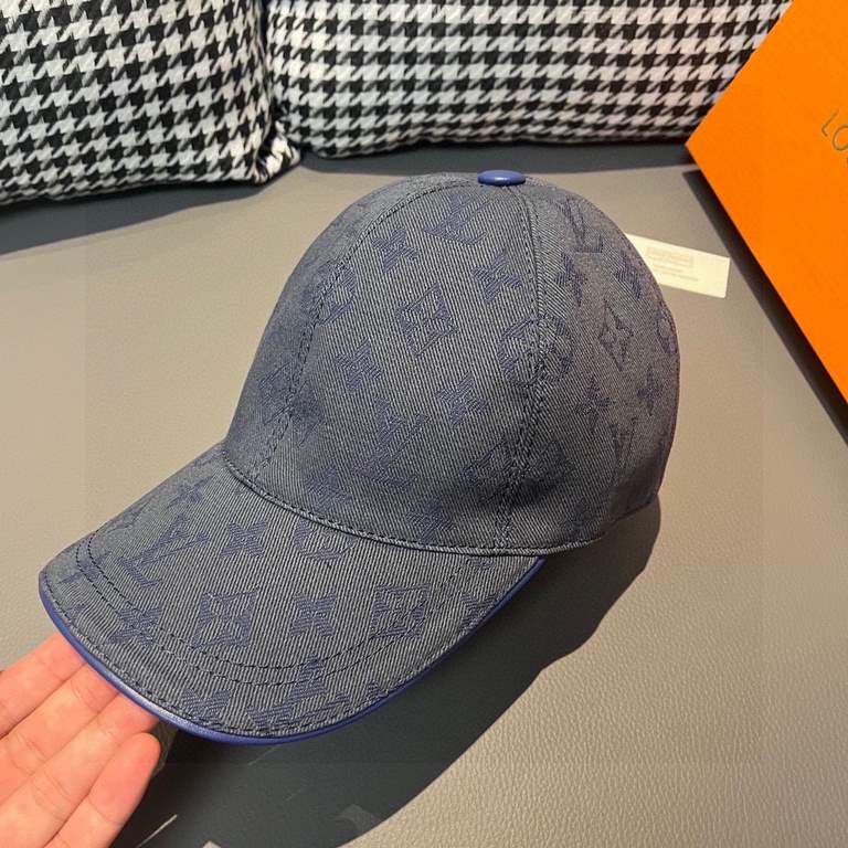 The lv jacquard upgrade ships! Fabric upgrades, accurate pair of flowers!With box bag, LV Louis Vuitton new original single baseball cap, LV cowboy jacquard, counter 11 open mold customized, original canvas fabric   head