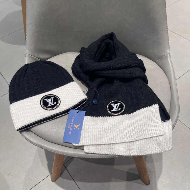 LV set [wool scarf hat set] hat  scarf! Warm da super comfortable ~ winter Miss Little brother Age reduction God Oh ~ this winter you are just short of such a set of suit hat la ~ and warm and fashion! Men's and women's 