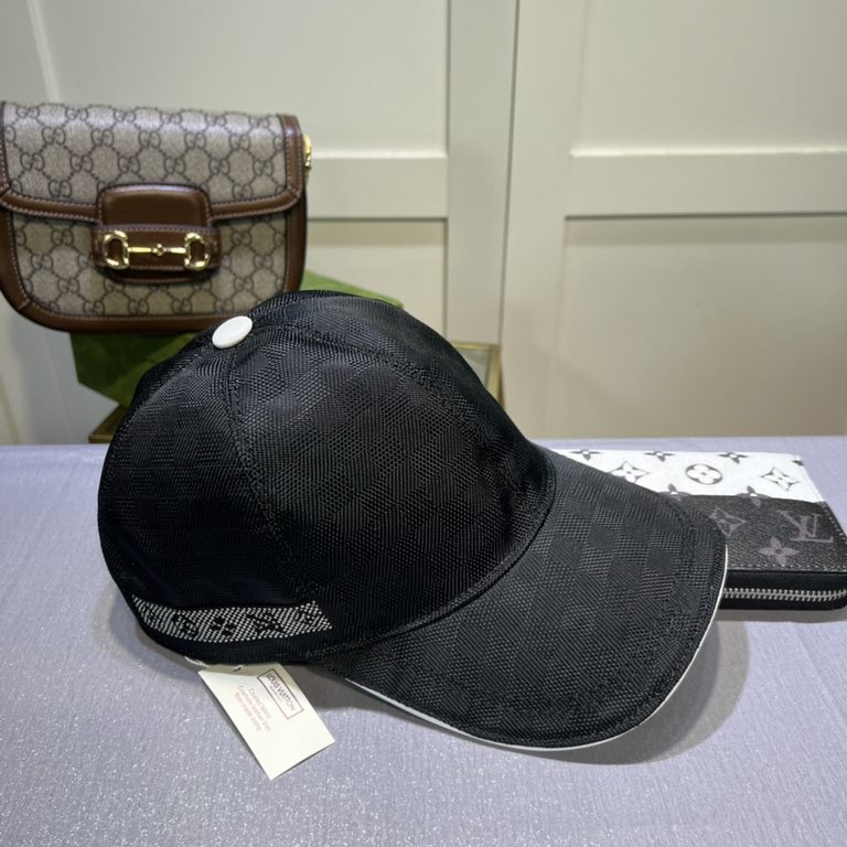 LV (Louis Vuitton) new original single baseball cap, 11 open mold customized, original printed satin fabric   counter plaid leather, meticulous and perfect workmanship, awesome quality, base head circumference 56, patch 